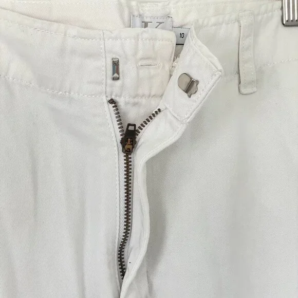 Calvin Klein Jeans Beige Cotton Ankle or Capri Pant – Women’s Size 10 - Picture 4 of 10